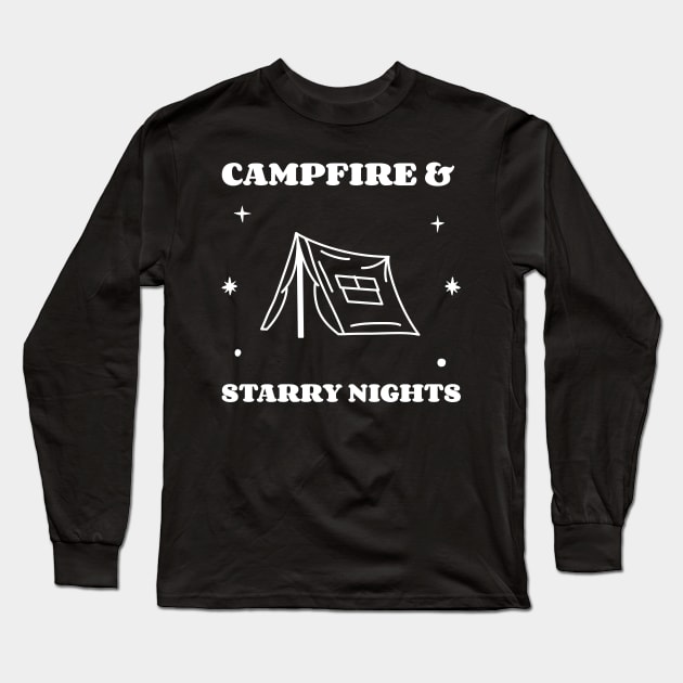 campfire and starry nights Long Sleeve T-Shirt by juinwonderland 41